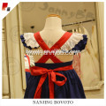 Wholesale hand fireworks embroidered navy dress